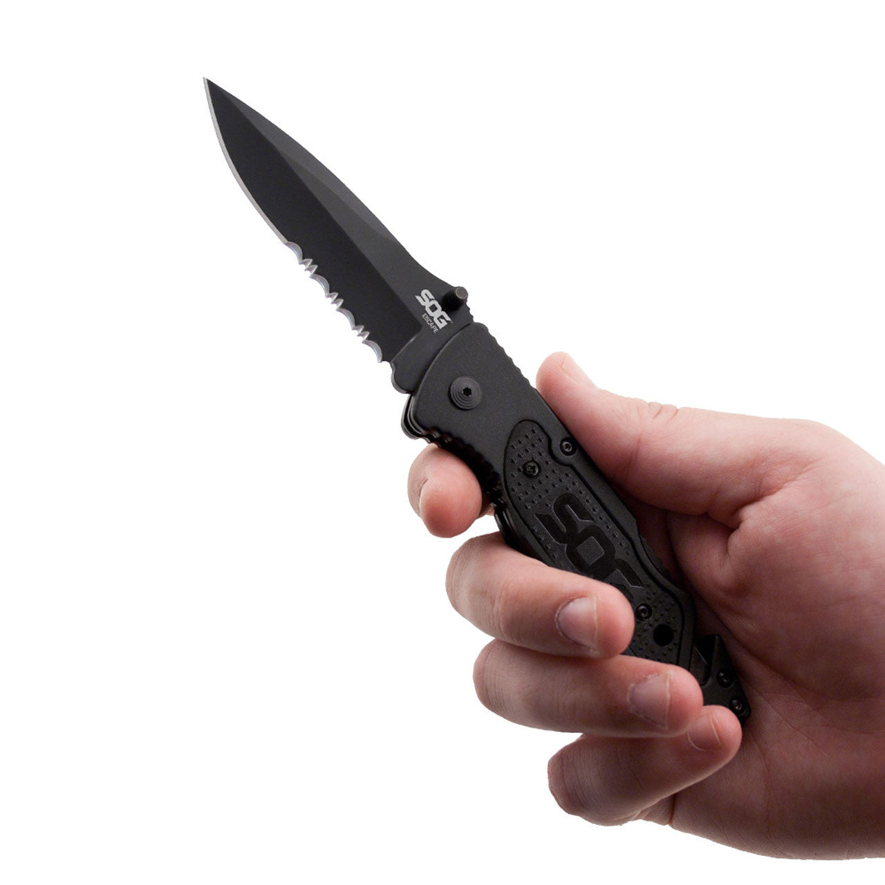 SOG Escape Bead Blast Knife and Rescue Tool Black-Tactical Source LLC