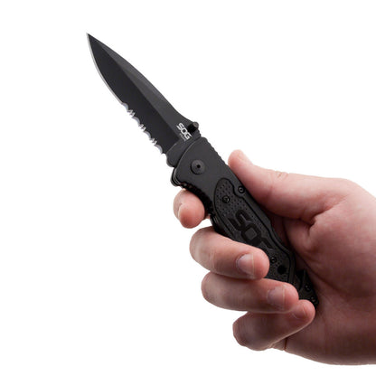 SOG Escape Bead Blast Knife and Rescue Tool Black-Tactical Source LLC