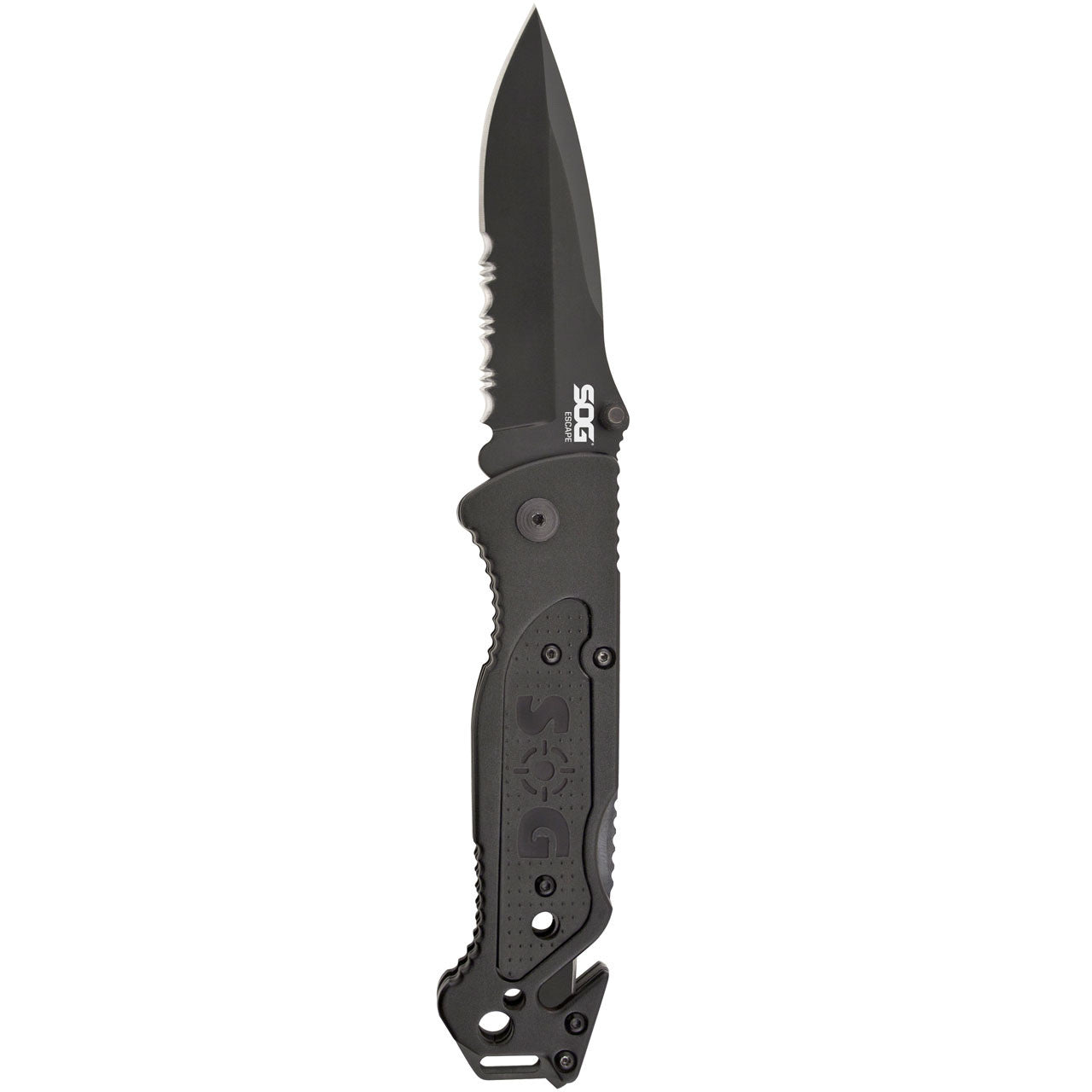 SOG Escape Bead Blast Knife and Rescue Tool Black-Tactical Source LLC
