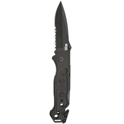 SOG Escape Bead Blast Knife and Rescue Tool Black-Tactical Source LLC