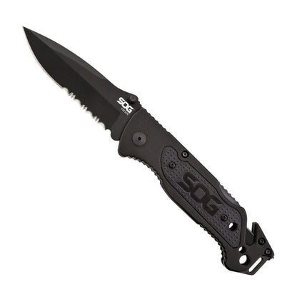 SOG Escape Bead Blast Knife and Rescue Tool Black-Tactical Source LLC