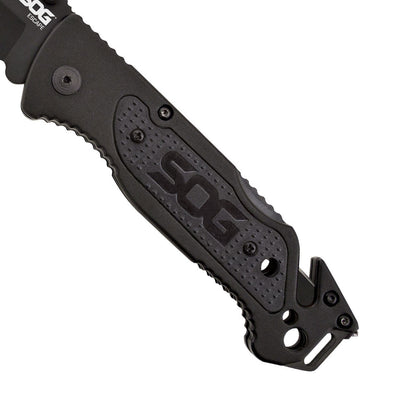 SOG Escape Bead Blast Knife and Rescue Tool Black-Tactical Source LLC