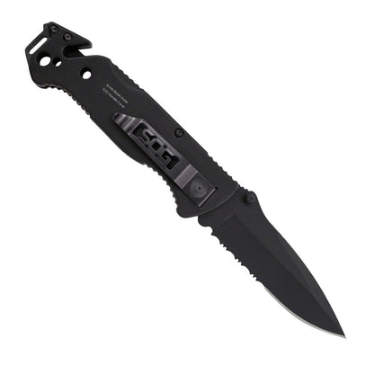 SOG Escape Bead Blast Knife and Rescue Tool Black-Tactical Source LLC