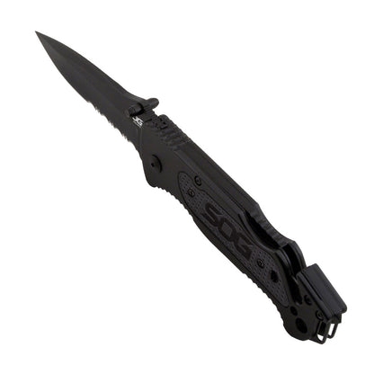SOG Escape Bead Blast Knife and Rescue Tool Black-Tactical Source LLC