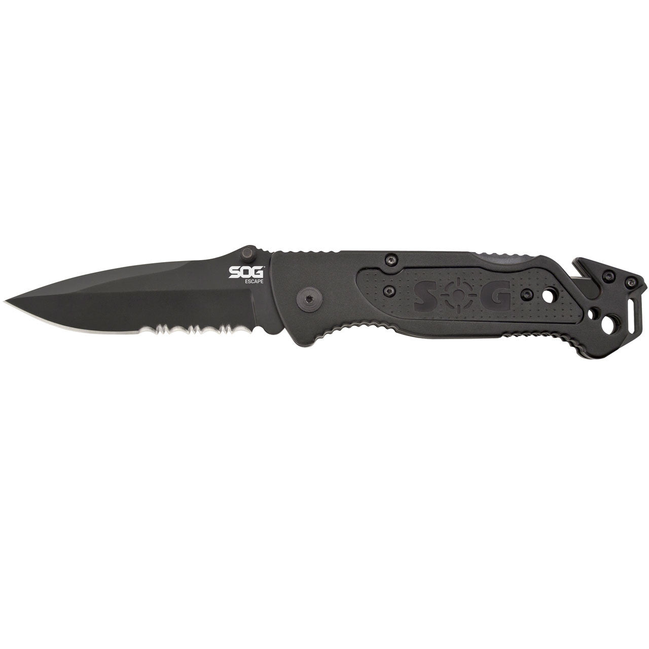 SOG Escape Bead Blast Knife and Rescue Tool Black-Tactical Source LLC