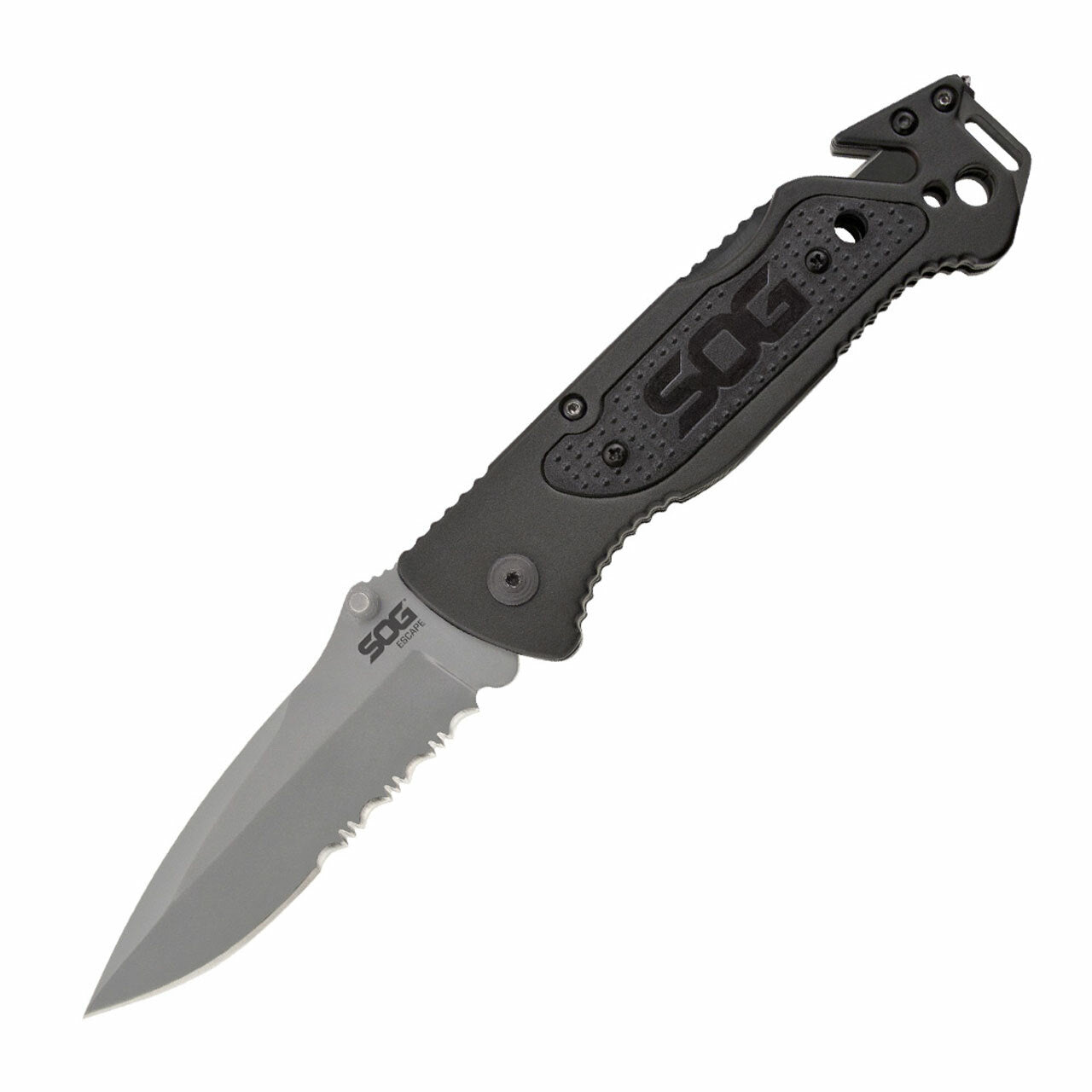 SOG Escape Bead Blast Knife and Rescue Tool Grey-Tactical Source LLC
