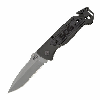 SOG Escape Bead Blast Knife and Rescue Tool Grey-Tactical Source LLC