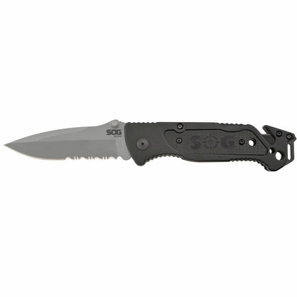 SOG Escape Bead Blast Knife and Rescue Tool Grey-Tactical Source LLC
