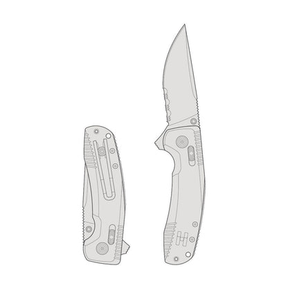 SOG TAC XR Blackout Serrated Knive-Tactical Source LLC