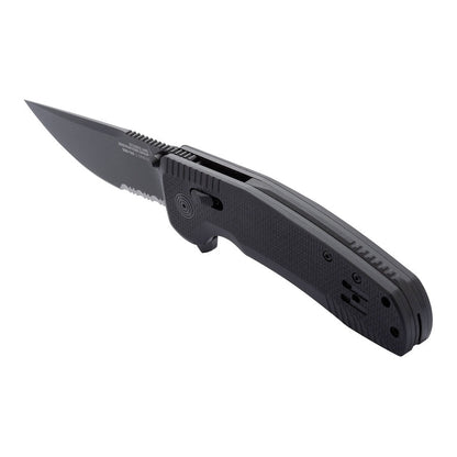 SOG TAC XR Blackout Serrated Knive-Tactical Source LLC