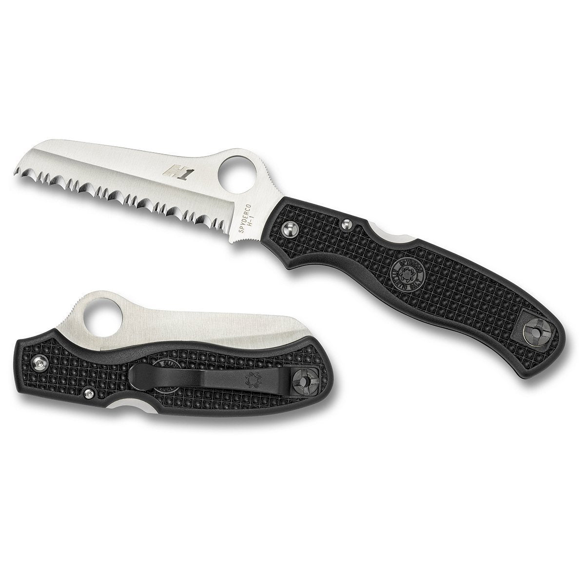 Spyderco Atlantic Salt Lightweight Black Serrated Blade-Tactical Source LLC