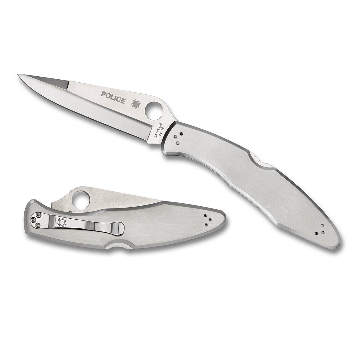 Spyderco Police Model Stainless - Plain Blade-Tactical Source LLC