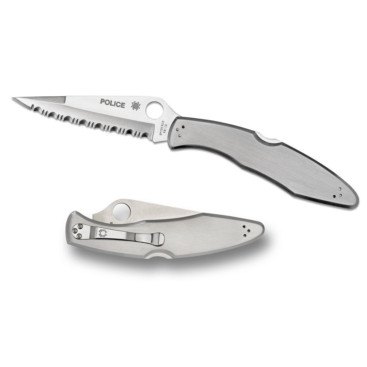 Spyderco Police Model Stainless - Serrated Blade-Tactical Source LLC