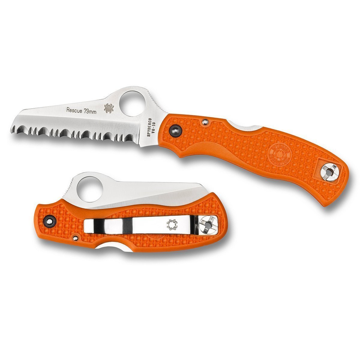 Spyderco Rescue 79mm Lightweight Orange - Serrated Blade-Tactical Source LLC