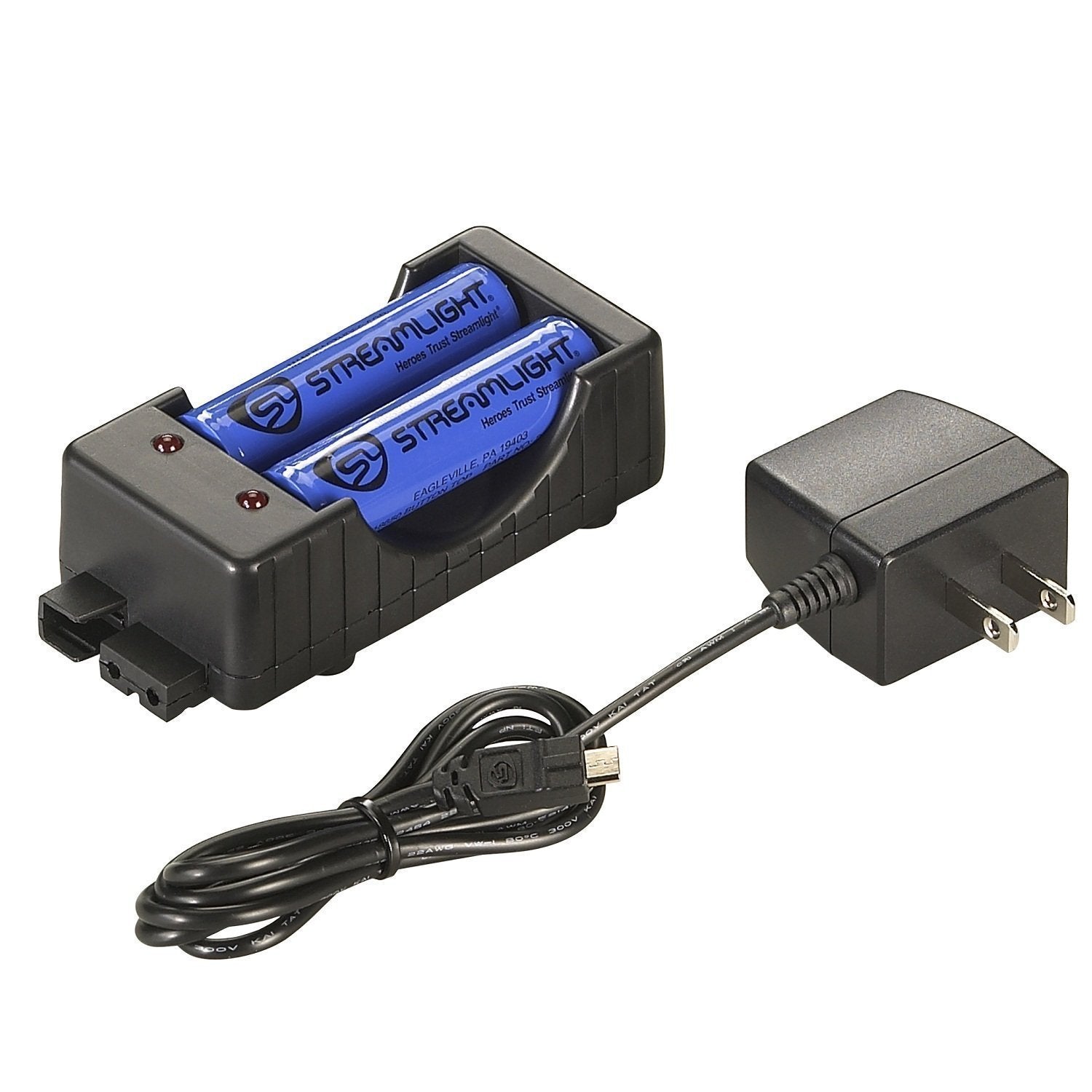 Streamlight 18650 Button Top Li-Ion Battery/Charger-120V AC-Tactical Source LLC