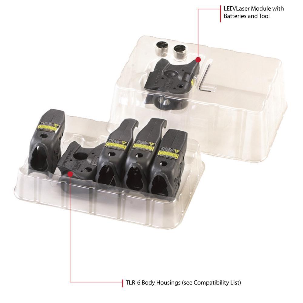 Streamlight TLR-6 Tactical Weapon Light with Integrated Red Aiming Laser Universal Kit-Tactical Source LLC