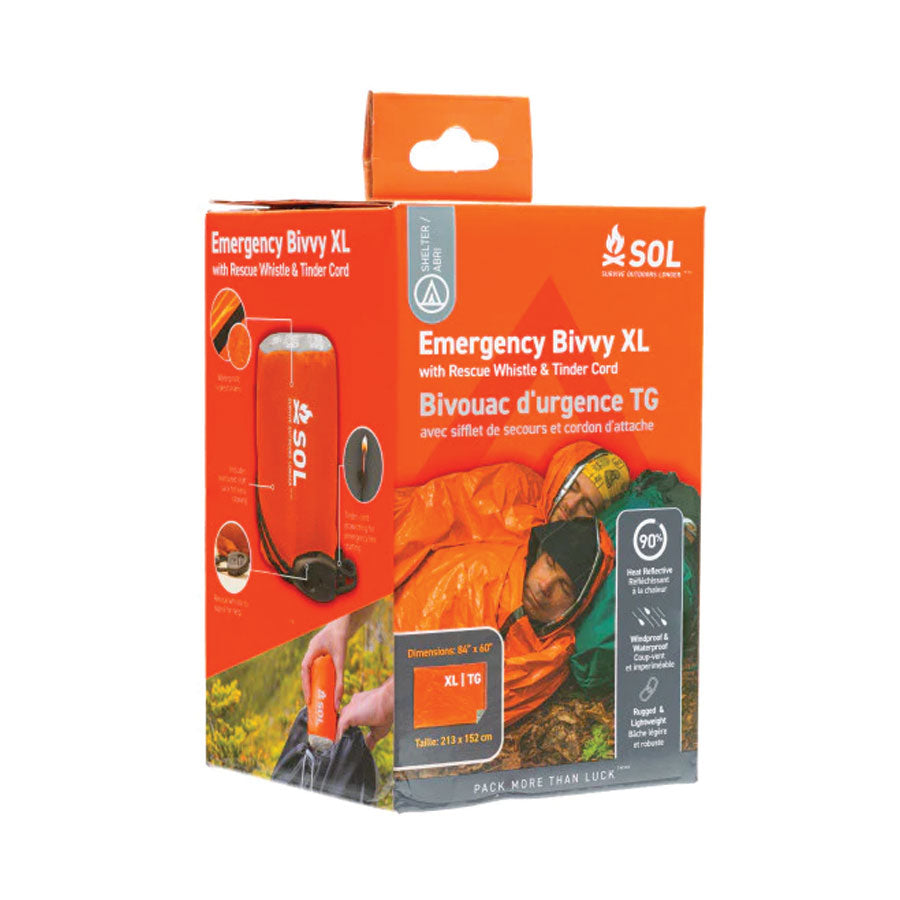 Survive Outdoors Longer SOL Emergency Bivvy XL with Rescue Whistle-Tactical Source LLC