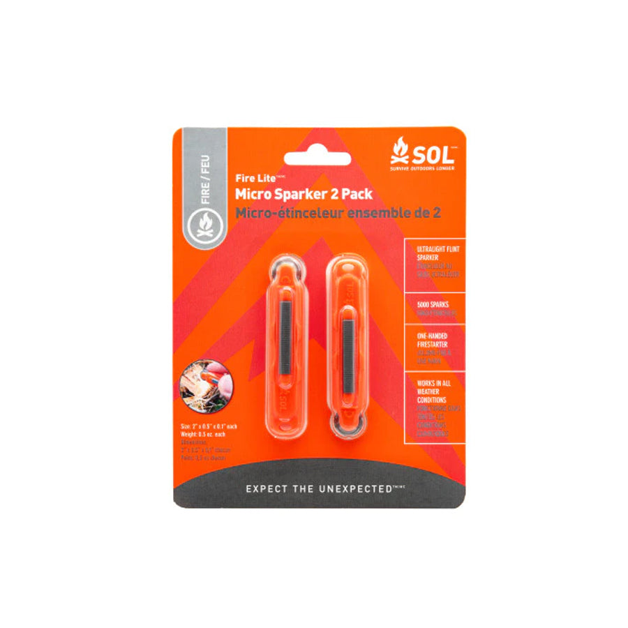 Survive Outdoors Longer SOL Fire Lite Micro Sparker (2 pk)-Tactical Source LLC