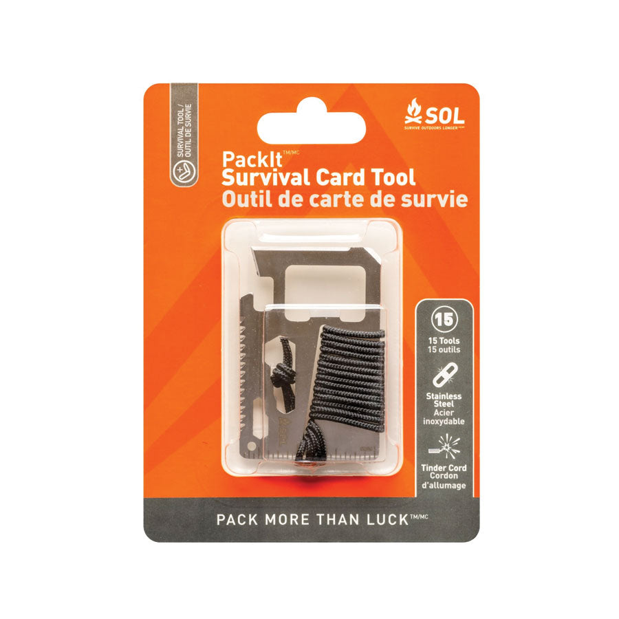 Survive Outdoors Longer SOL PackIt Survival Card Tool-Tactical Source LLC