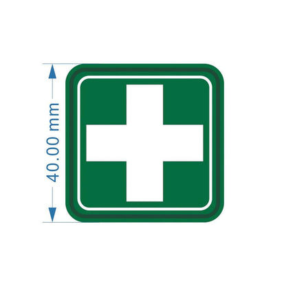 Tactical Gear First Aid Velcro PVC Patch with White Cross on Green-Tactical Source LLC