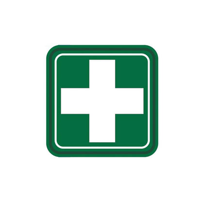 Tactical Gear First Aid Velcro PVC Patch with White Cross on Green-Tactical Source LLC