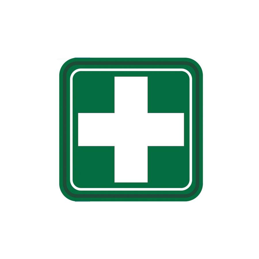 Tactical Gear First Aid Velcro PVC Patch with White Cross on Green-Tactical Source LLC