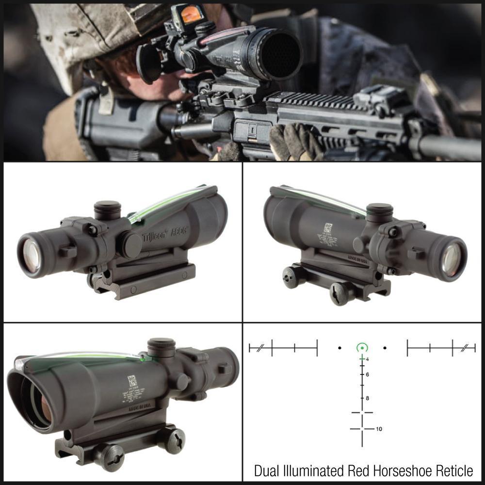 Trijicon ACOG 3.5x35 Scope Calibrated for .223 (5.56) Dual Illuminated Horseshoe Reticle with TA51 Mount-Tactical Source LLC
