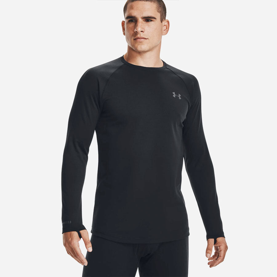 Under Armour Tactical Coldgear Base 3.0 Long Sleeve Shirt Black-Tactical Source LLC