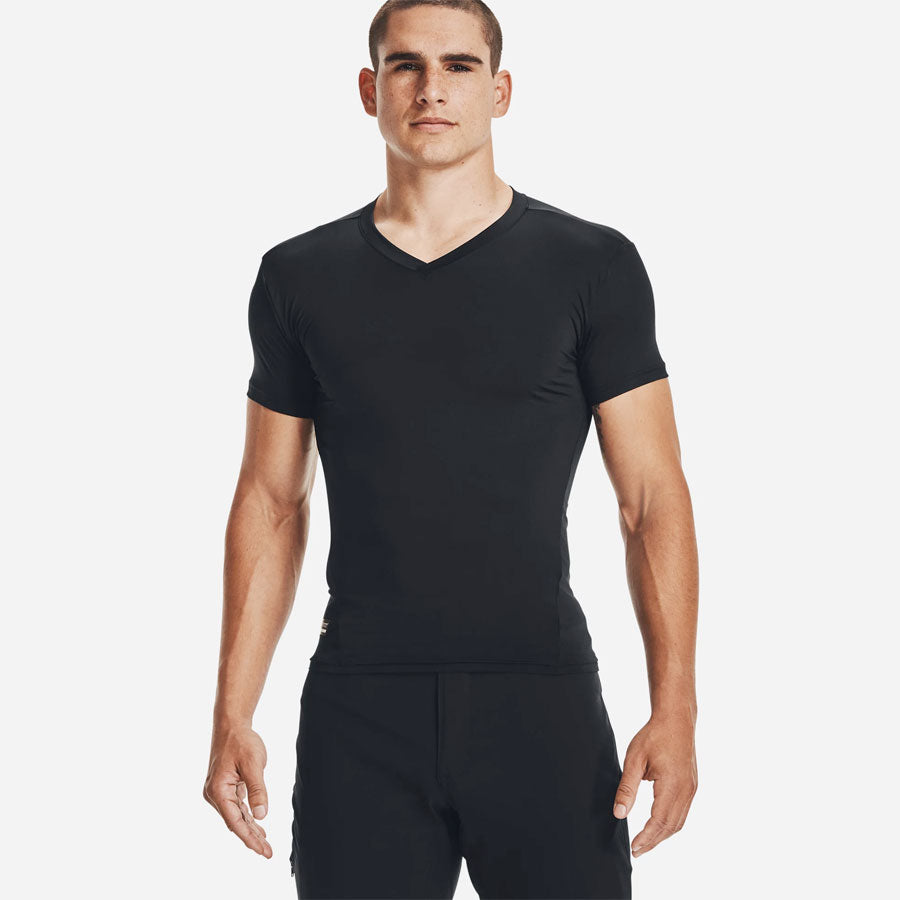 Under Armour Tactical Heatgear Compression V-Neck Tee-Tactical Source LLC