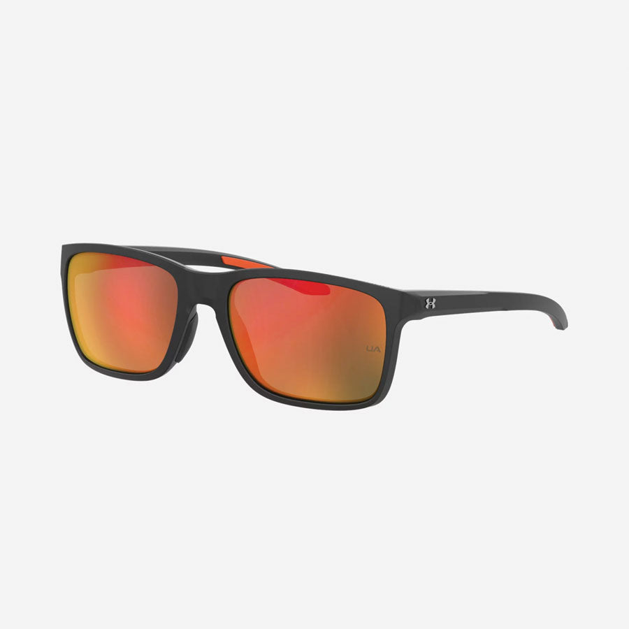 Under Armour UA Hustle Mirror Sunglasses Shiny Black Frame-Tactical Source LLC