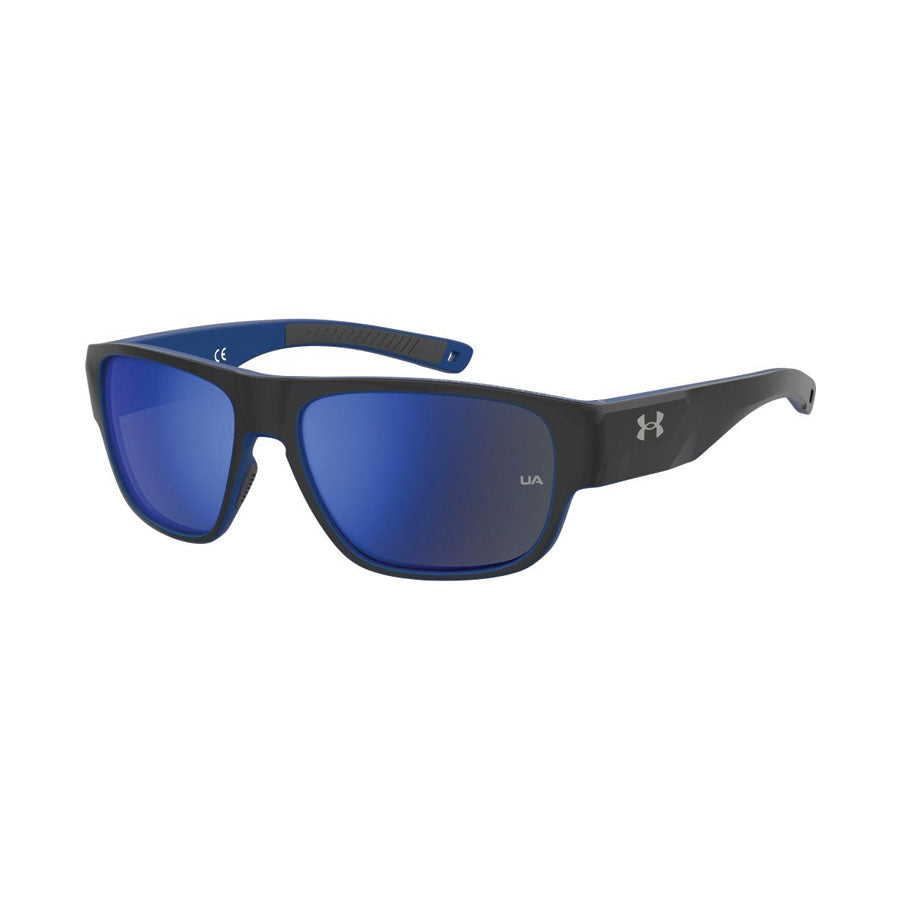 Under Armour UA Scorcher Sunglasses Matte Black/Royal Frame, Blue Mirror Lens-Tactical Source LLC
