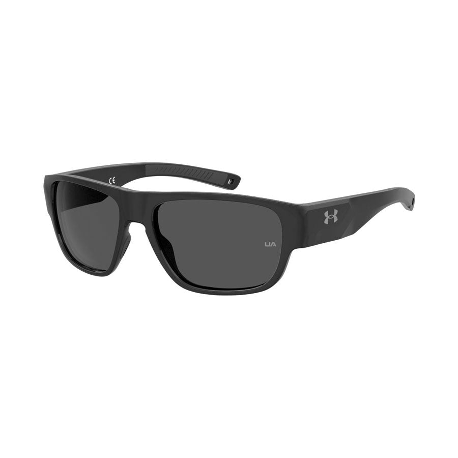 Under Armour UA Scorcher Sunglasses Shiny Black Frame, Gray Lens-Tactical Source LLC