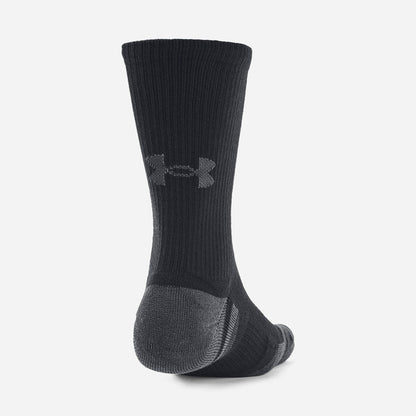 Under Armour Unisex Performance Tech 3-Pack Crew Socks Black-Tactical Source LLC