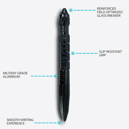 Uzi Tac Pen 2 with Glass Breaker Black-Tactical Source LLC