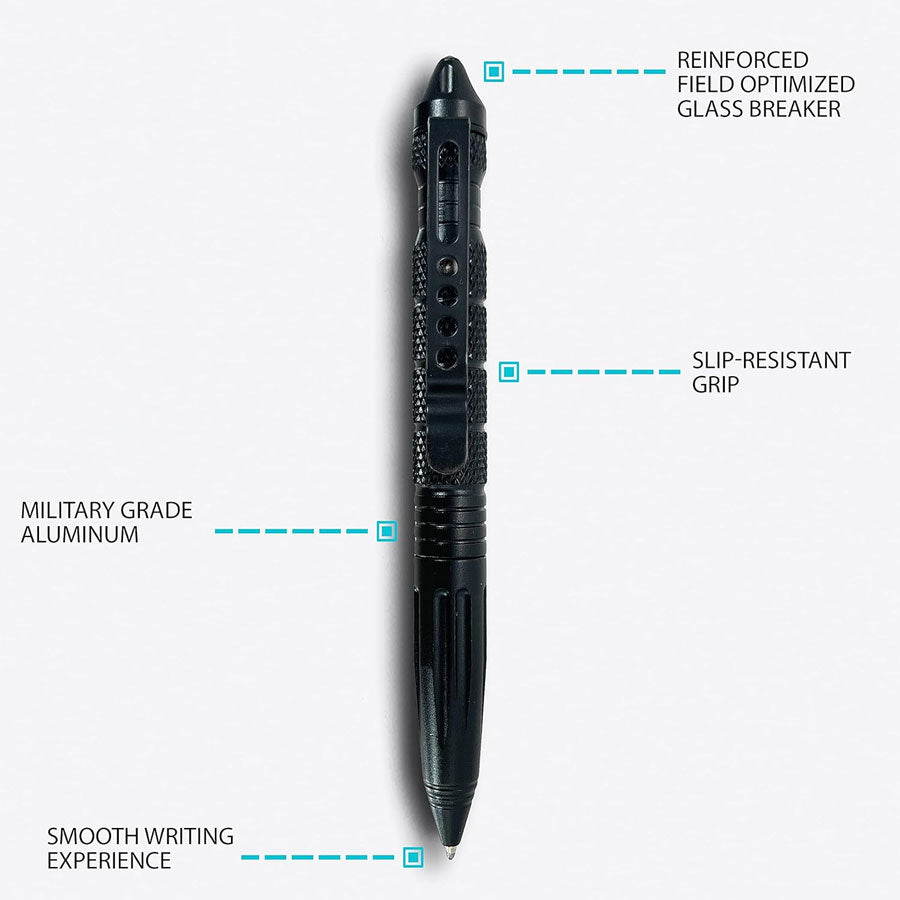 Uzi Tac Pen 2 with Glass Breaker Black-Tactical Source LLC