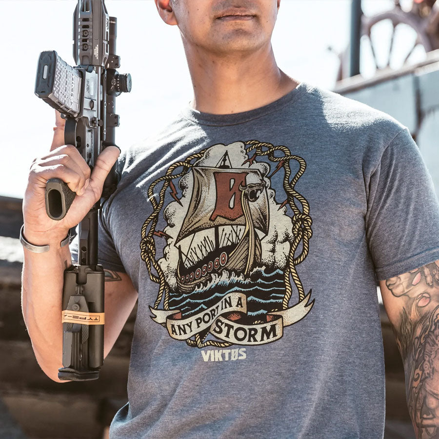 VIKTOS Any Port Tee Atlantic Heather-Tactical Source LLC