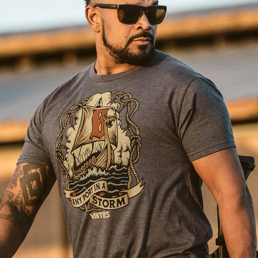 VIKTOS Any Port Tee Atlantic Heather-Tactical Source LLC