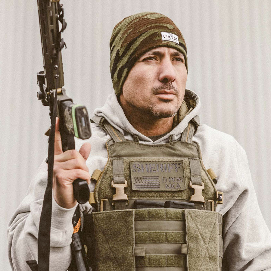 VIKTOS Archetype Beanie Woodland Camo-Tactical Source LLC
