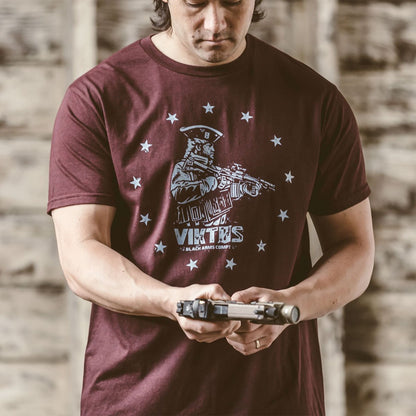 VIKTOS Tax Stamp Tee Burgundy Heather-Tactical Source LLC