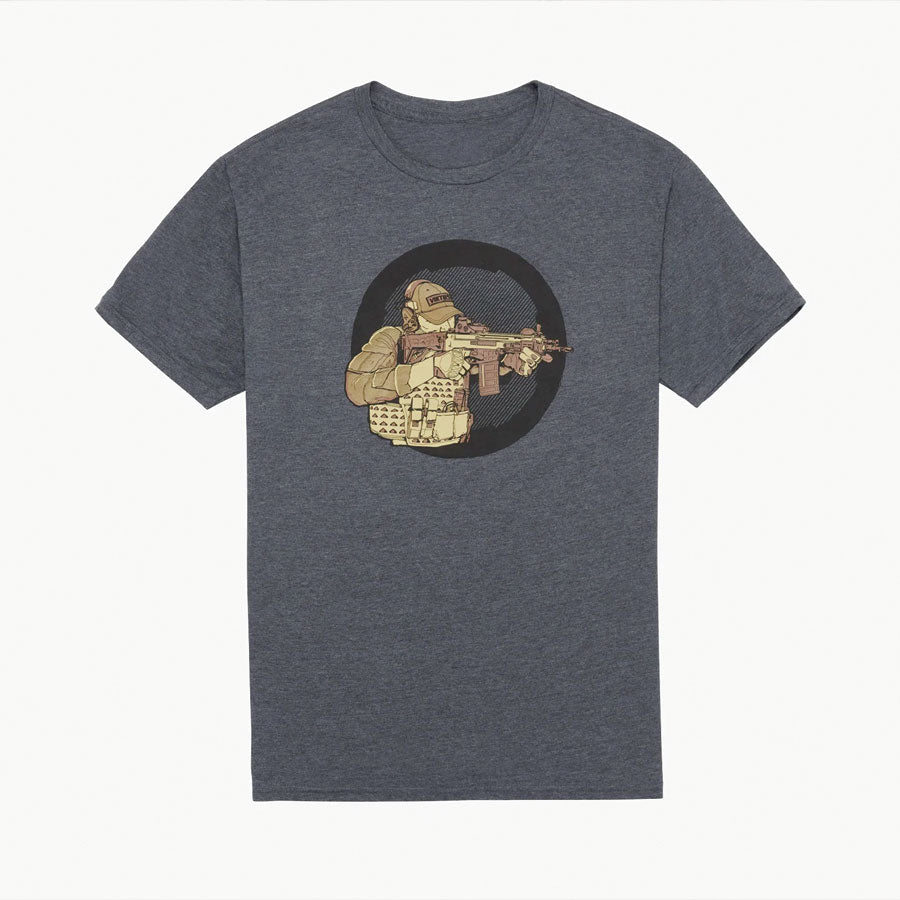VIKTOS V Shooter Tee Charcoal Heather-Tactical Source LLC
