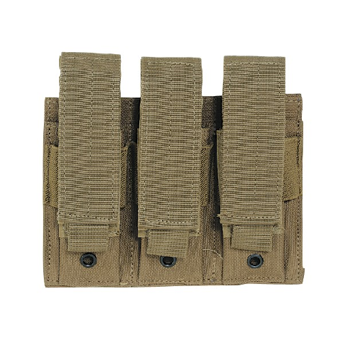 Voodoo Tactical Triple Pistol Mag Pouch - Coyote-Tactical Source LLC