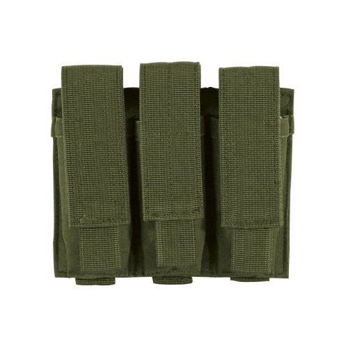Voodoo Tactical Triple Pistol Mag Pouch - OD Green-Tactical Source LLC