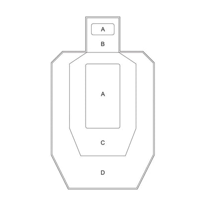 VTS Double Sided Tactical Targets (ZULU) A1 150GSM Pad of 100-Tactical Source LLC
