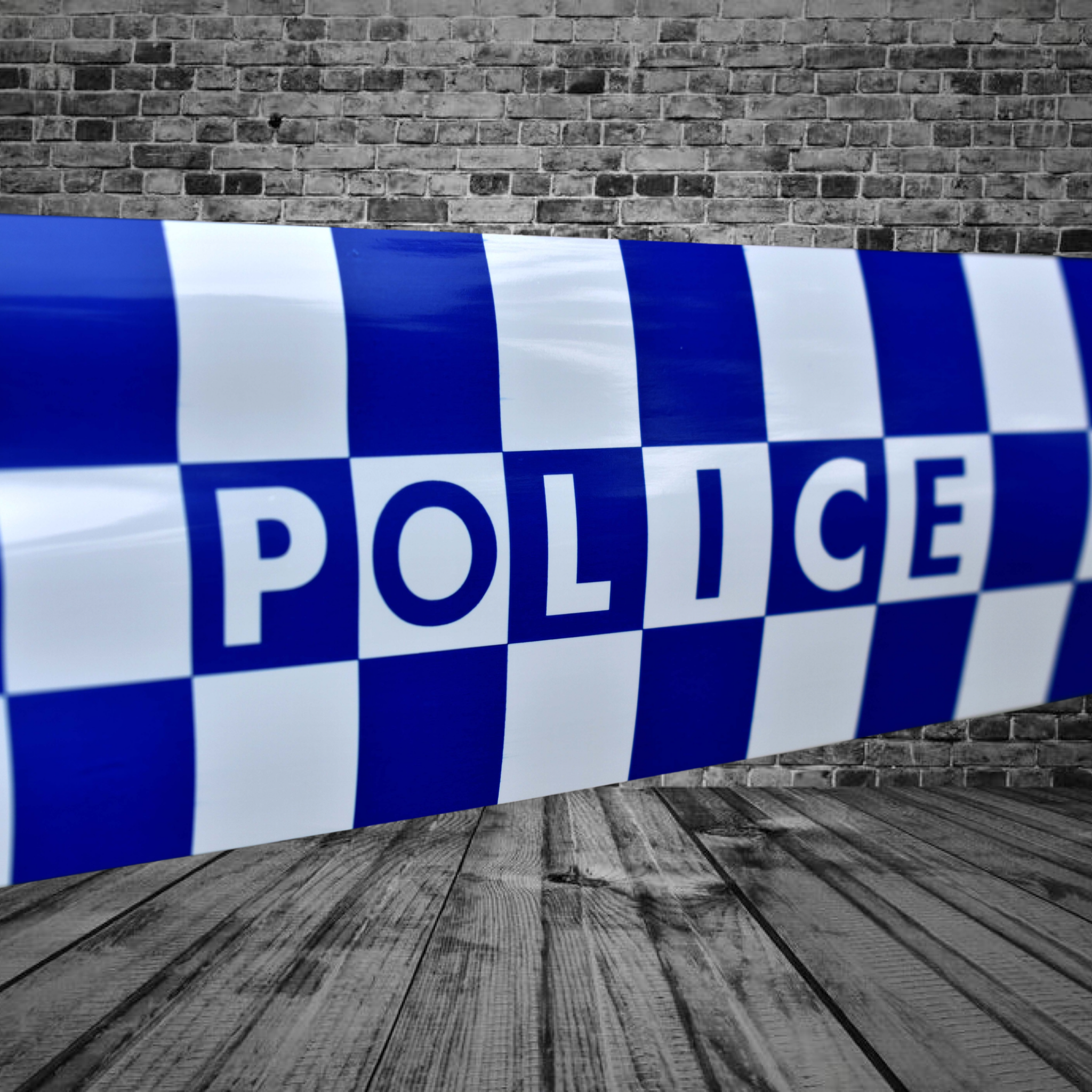 VTS Police Barricade Tape Blue and White Checkered Reflective 1000ft Roll-Tactical Source LLC