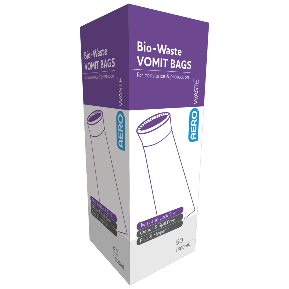 Warrior Medical AEROWASTE Bio-Waste Vomit Bag 1500ml Box of 50-Tactical Source LLC