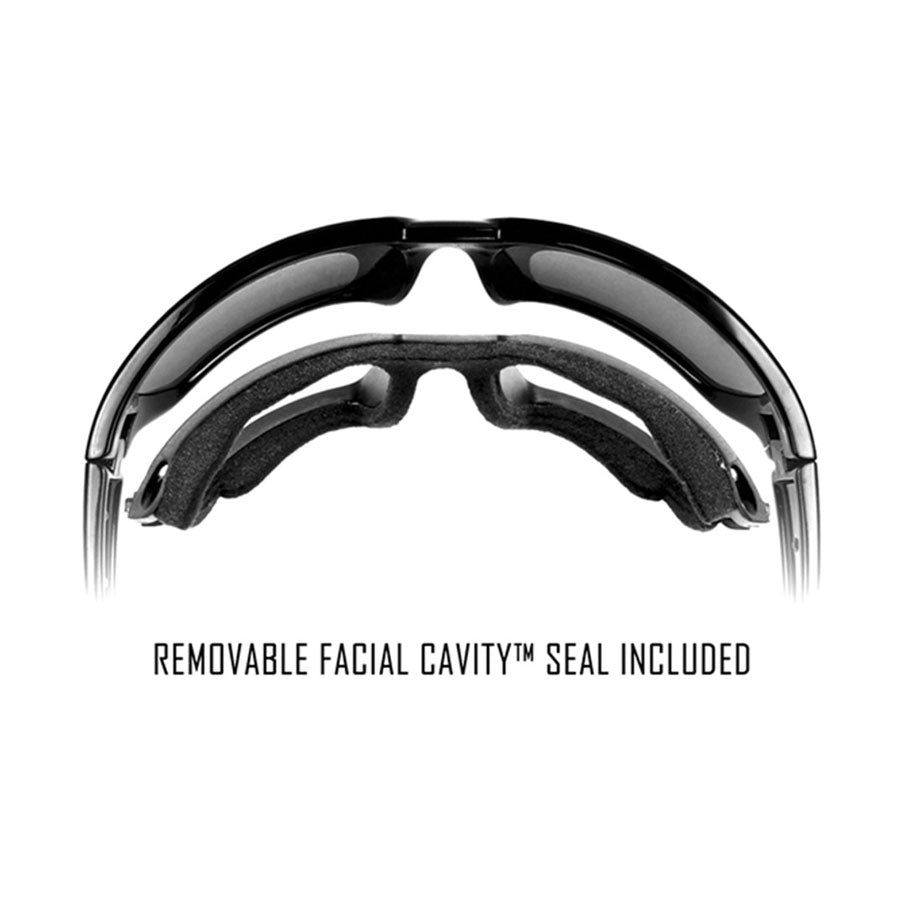 Wiley X AirRage Captivate Polarised Blue Lens w/ Gloss Black Frame-Tactical Source LLC