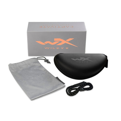 Wiley X AirRage Captivate Polarised Blue Lens w/ Gloss Black Frame-Tactical Source LLC