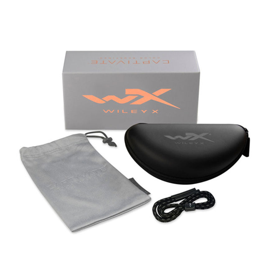 Wiley X AirRage Captivate Polarised Blue Lens w/ Gloss Black Frame-Tactical Source LLC