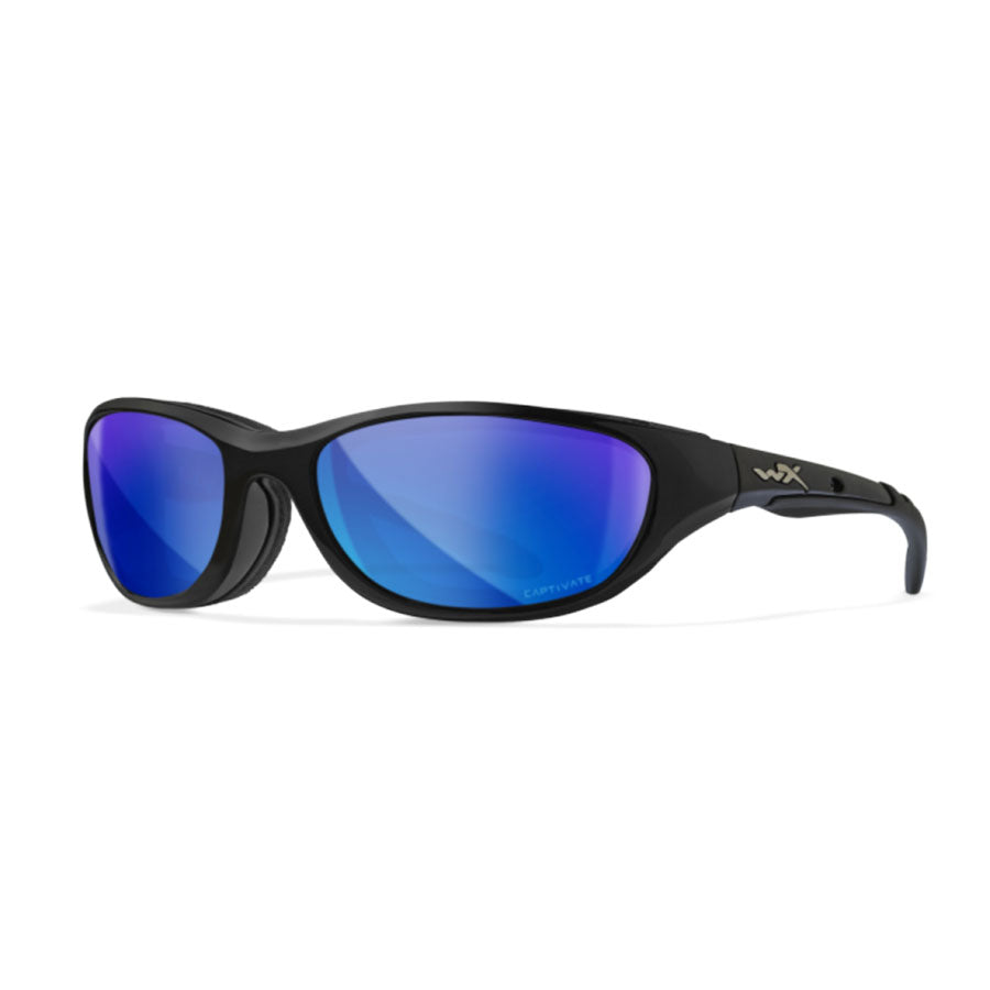 Wiley X AirRage Captivate Polarised Blue Lens w/ Gloss Black Frame-Tactical Source LLC