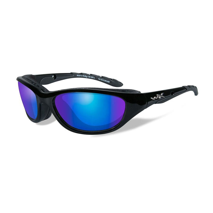 Wiley X AirRage Polarised Blue Mirror Lens Gloss Black Frame-Tactical Source LLC